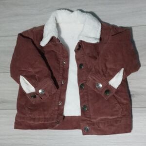 Brown Corduroy Fleece Lined Jacket - Pre-owned - Size 18 Months
